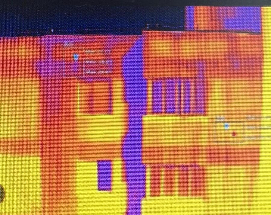 Termografia de fachada - mapeamento de infiltração